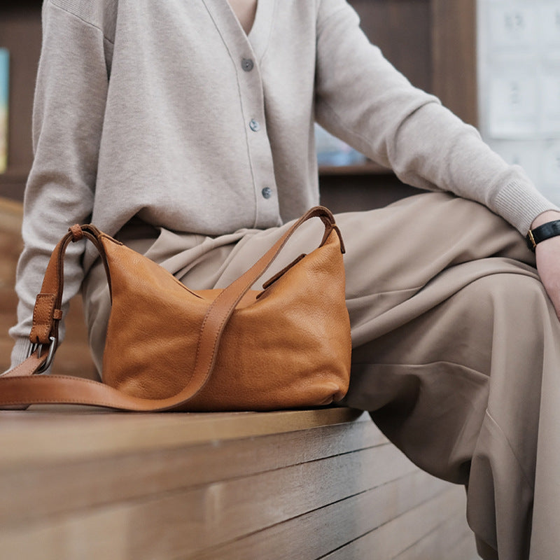real leather handbag crossbody bag