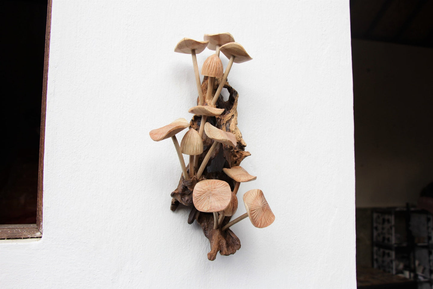 Wooden Mushroom Wall Decoration