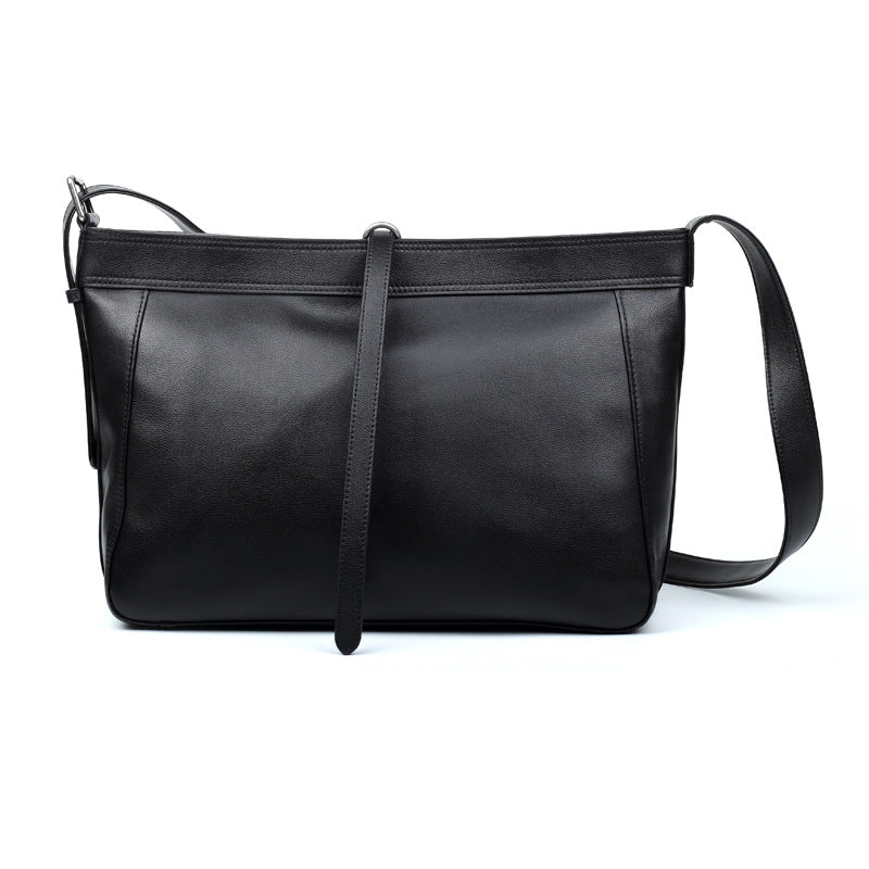 Genuine Leather Crossbody Messenger Bag for Men