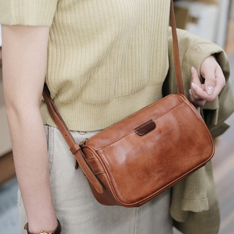 women leather pillow bag crossbody purse