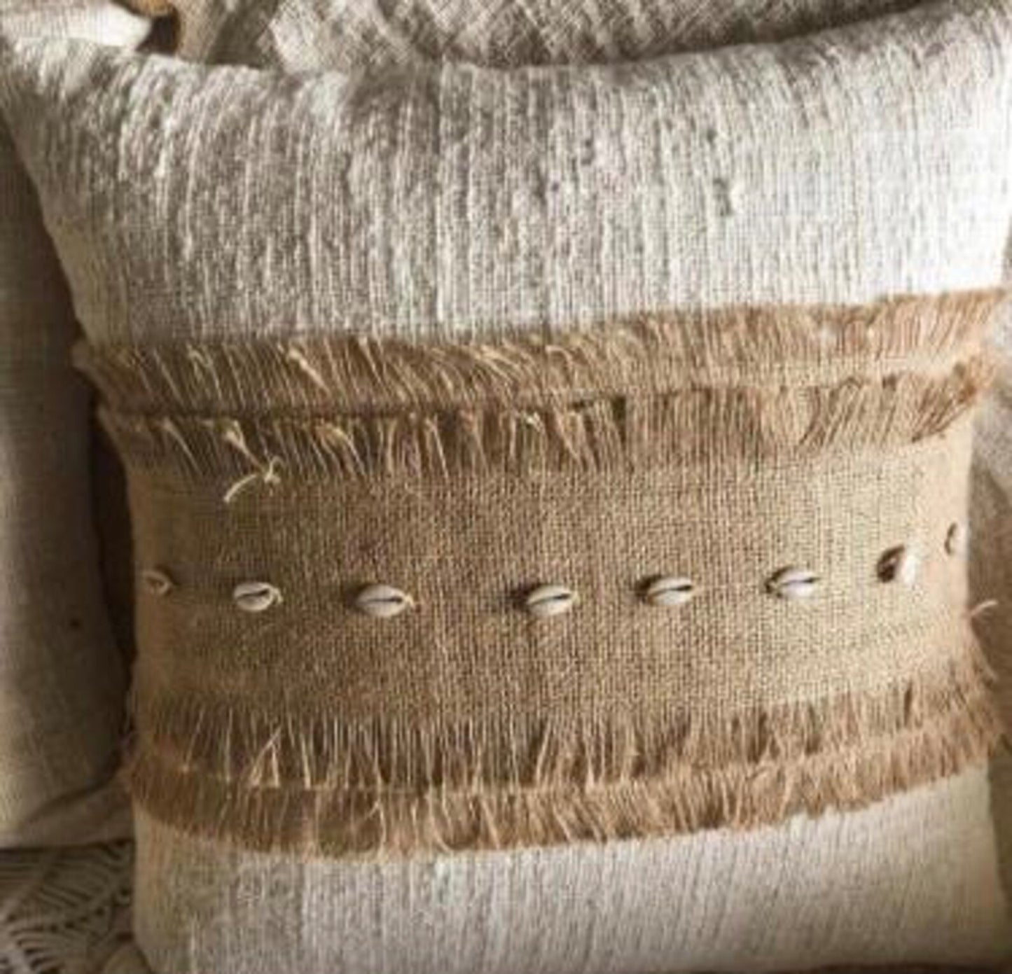 Cowrie Boho Sofa Pillow Cover