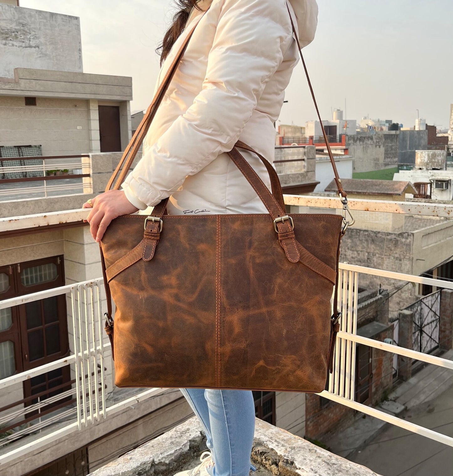 leather tote bags for women