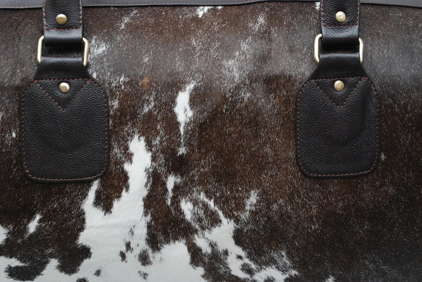 Dark Brown Cowhide Weekender Bag