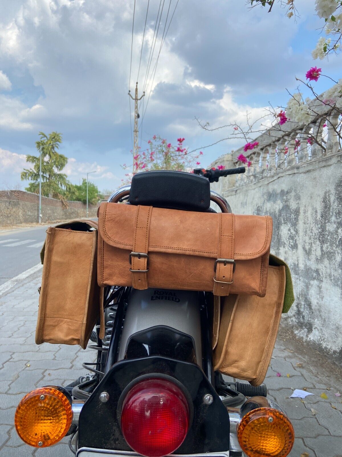 Leather Motorbike Saddlebags Saddle Panniers