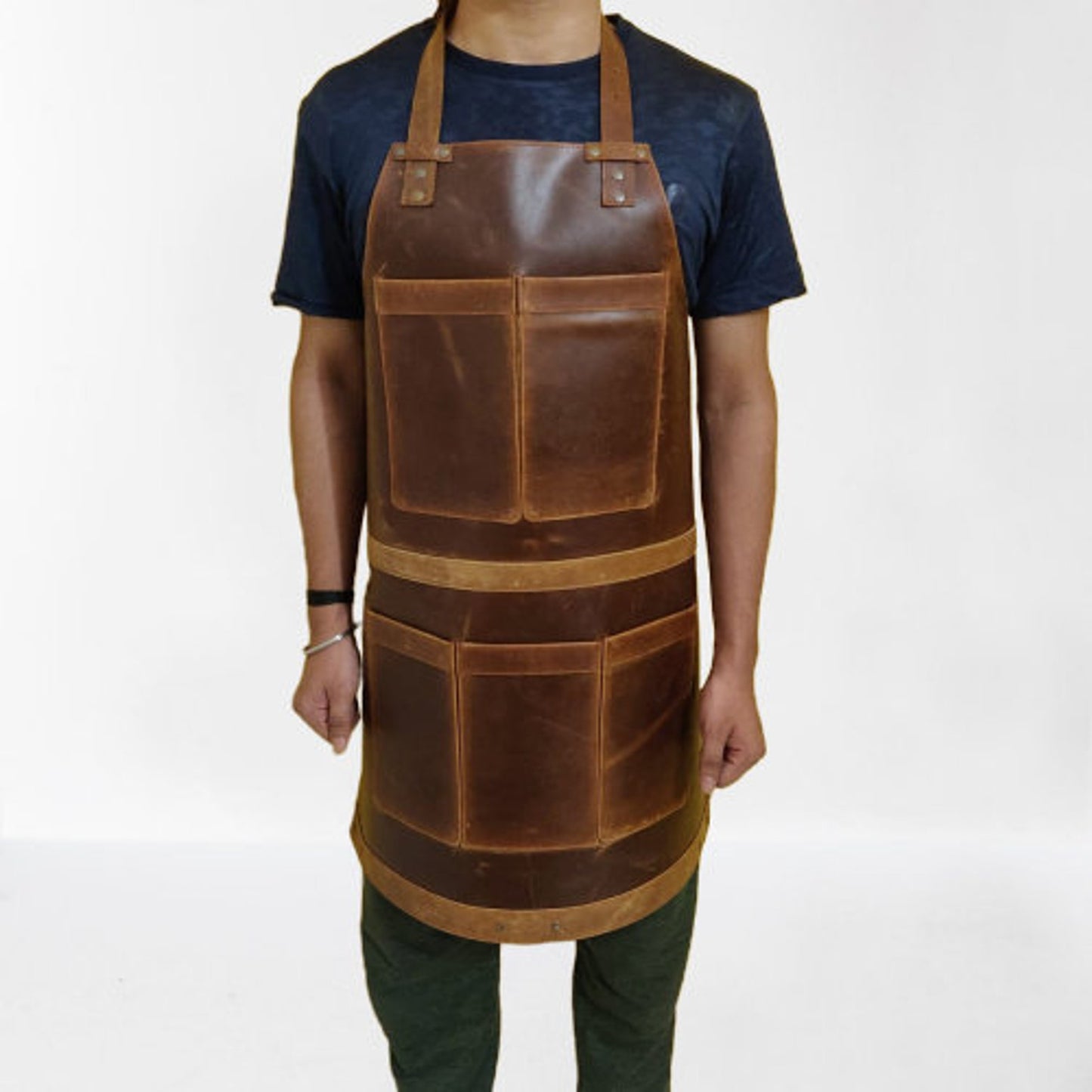 Genuine leather work apron