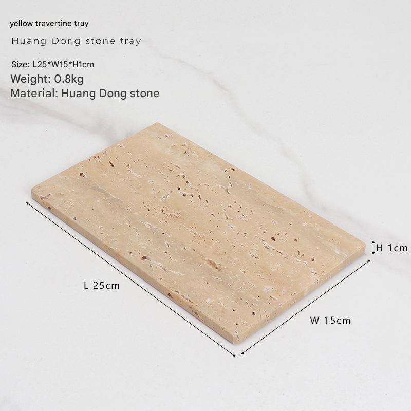 Nordic Light Luxury Natural Marble Tray for Bathroom, Vanity, and Table Décor