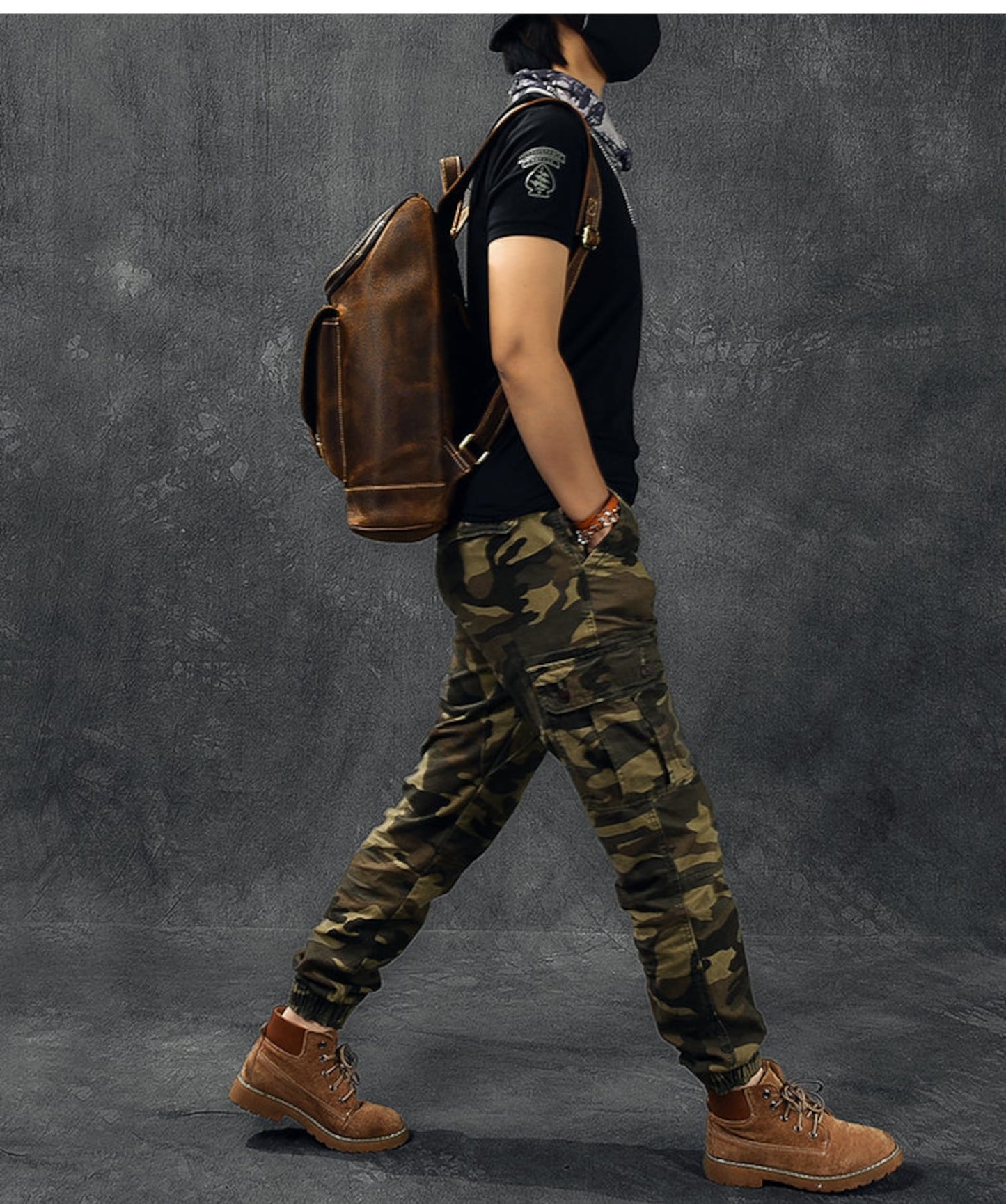 extra large leather backpack