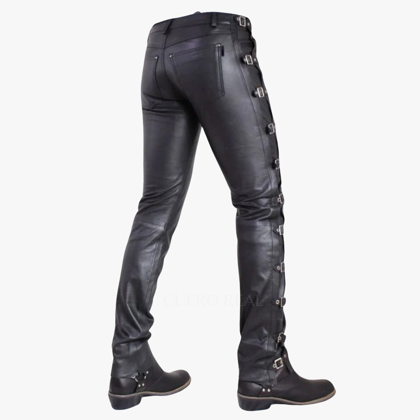 Genuine Black Leather Pants