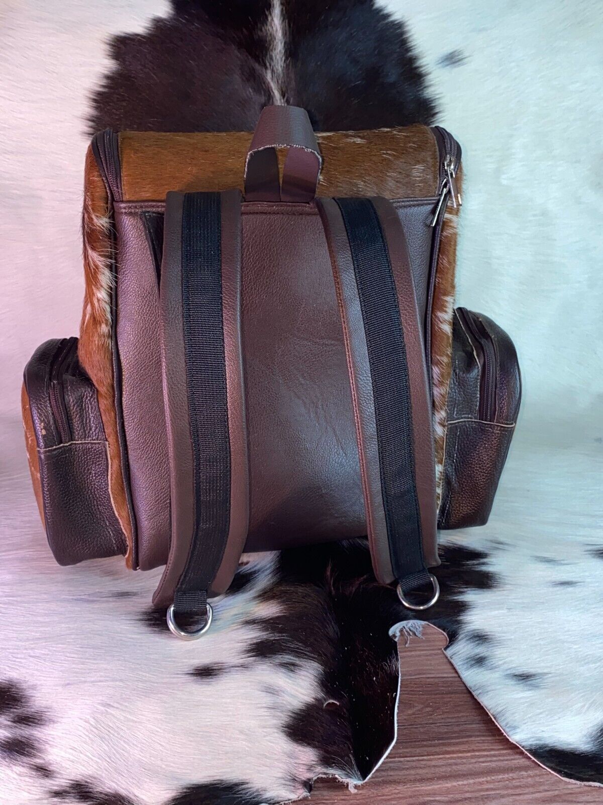 Large Hair On Cowhide Backpack