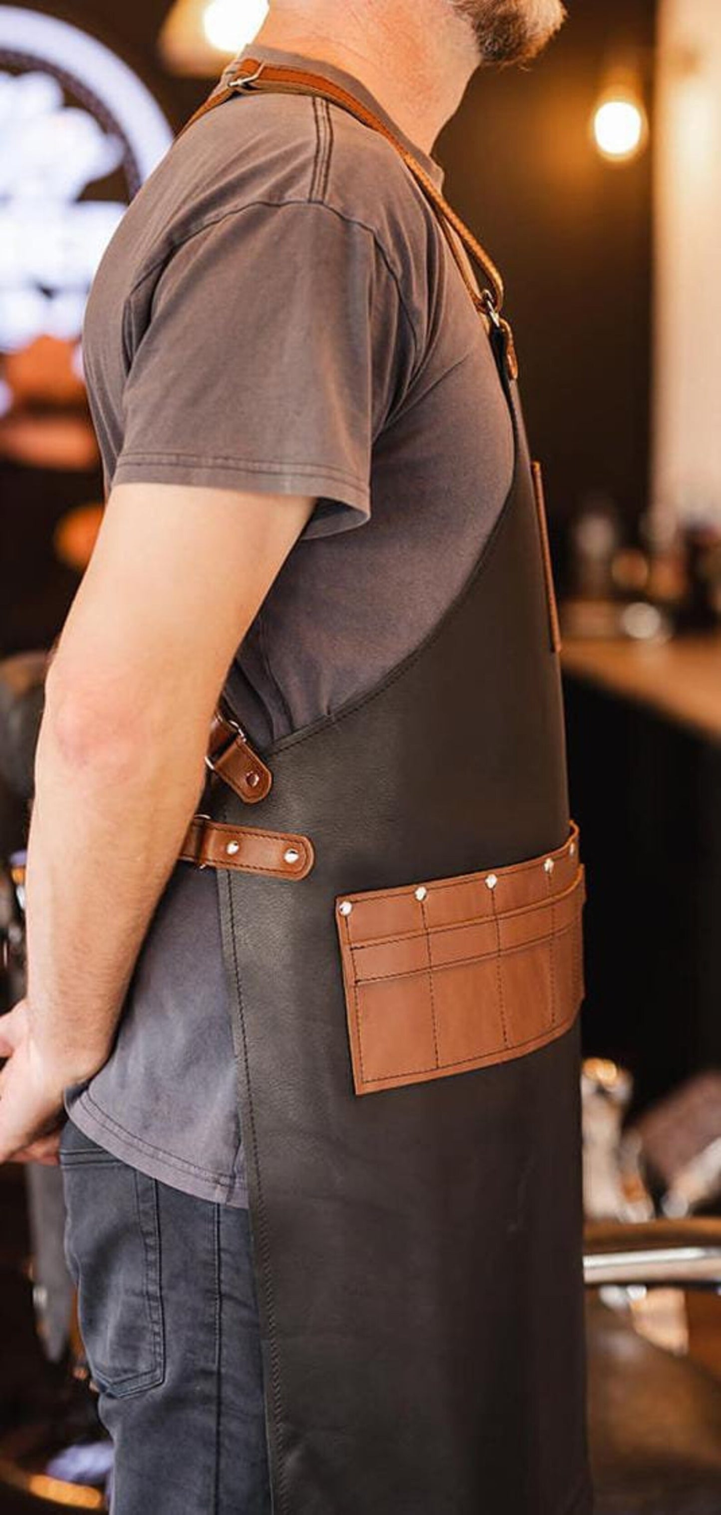 leather apron for barber