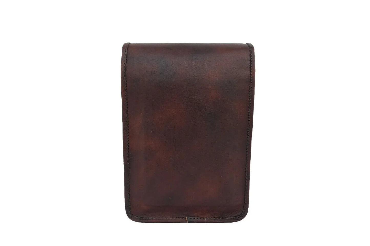 Dark Leather Satchel Crossbody Bag