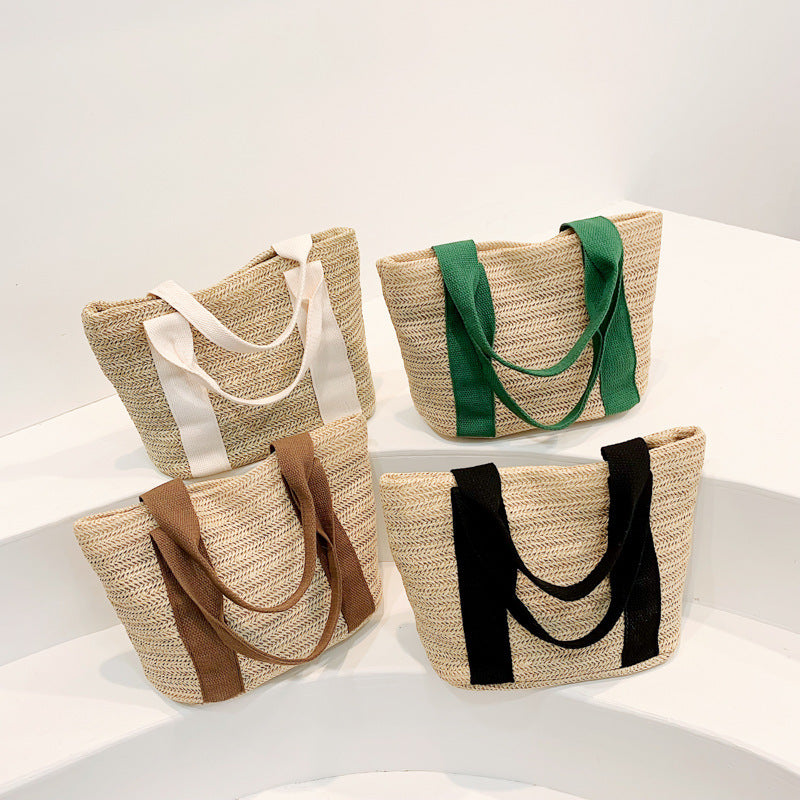 women small woven beach summer bag