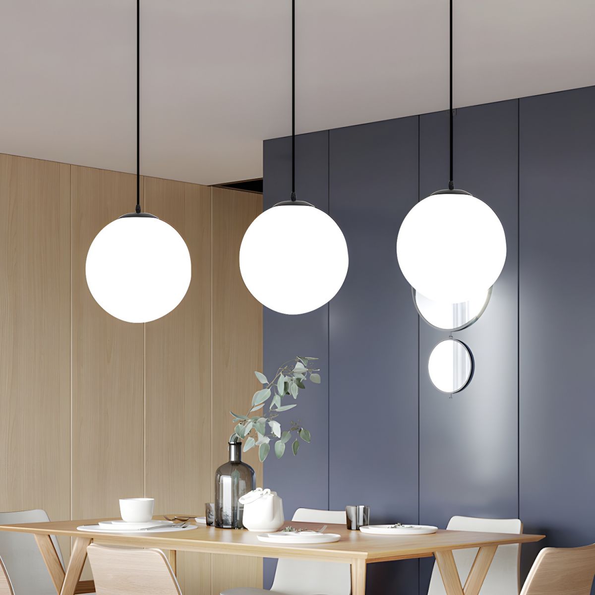 Globe Pendant Light Modern Black Ceiling Lamp