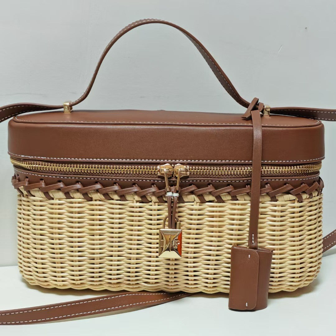 Woven Wicker Rattan Handbag