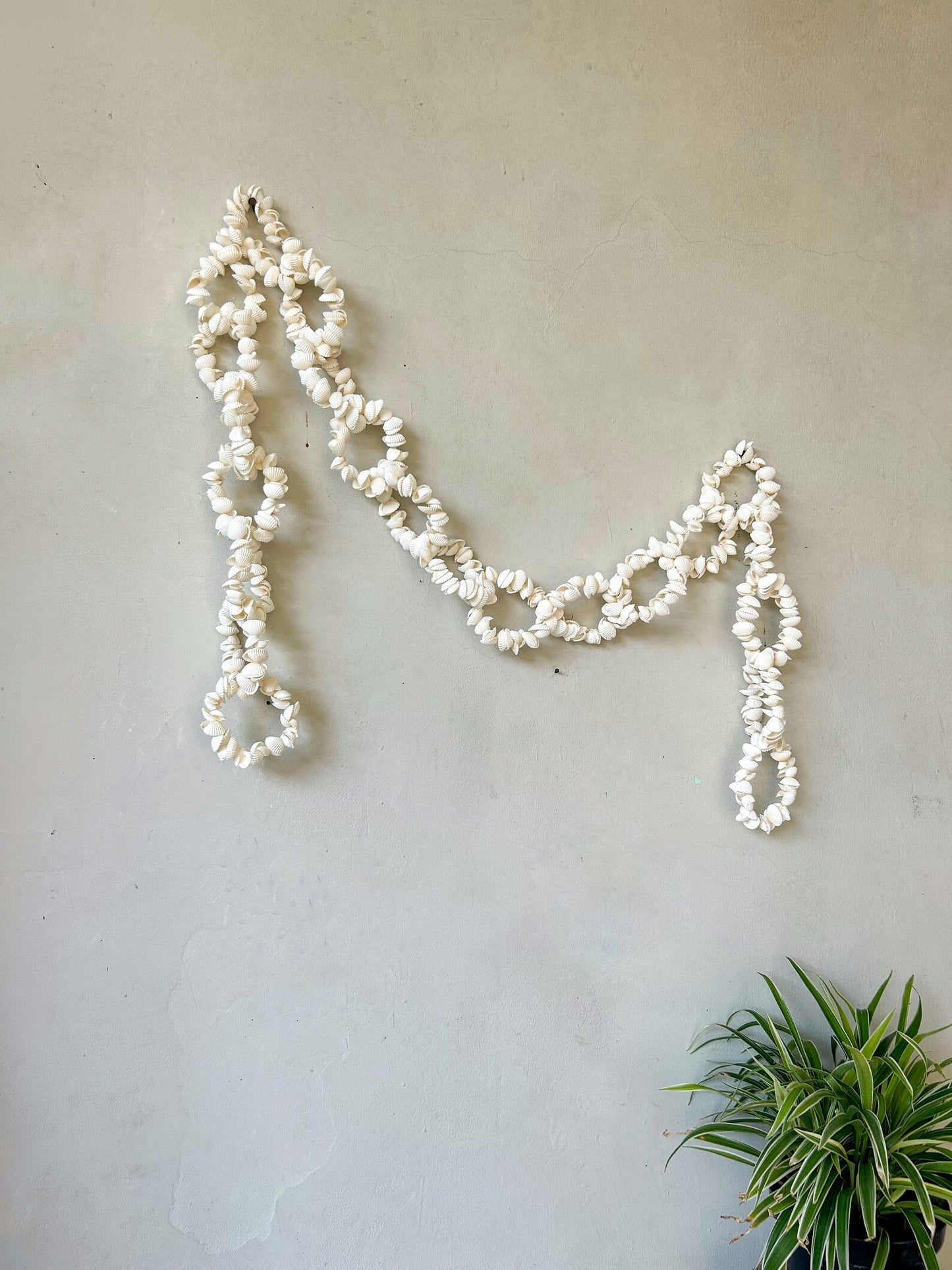 White sea shell chain boho decor urban style