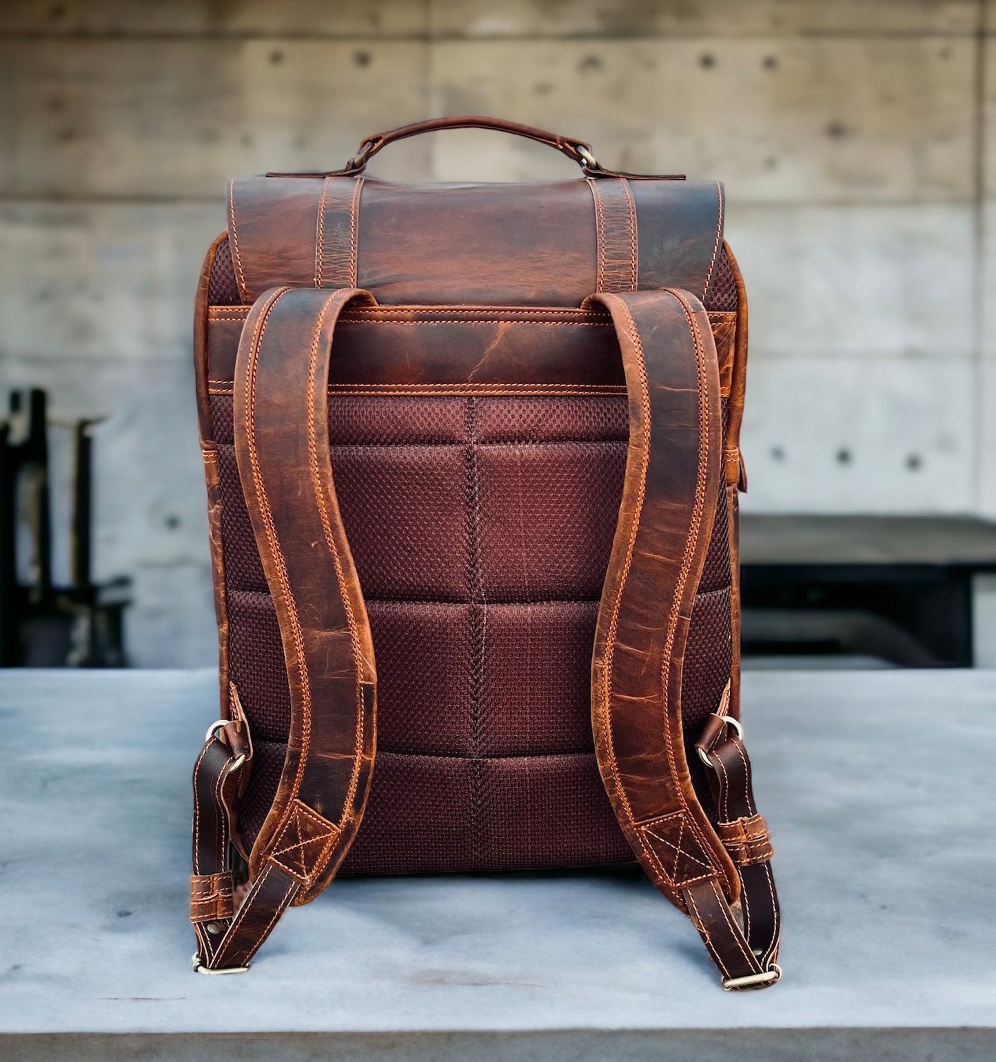 mens cowhide leather backpack