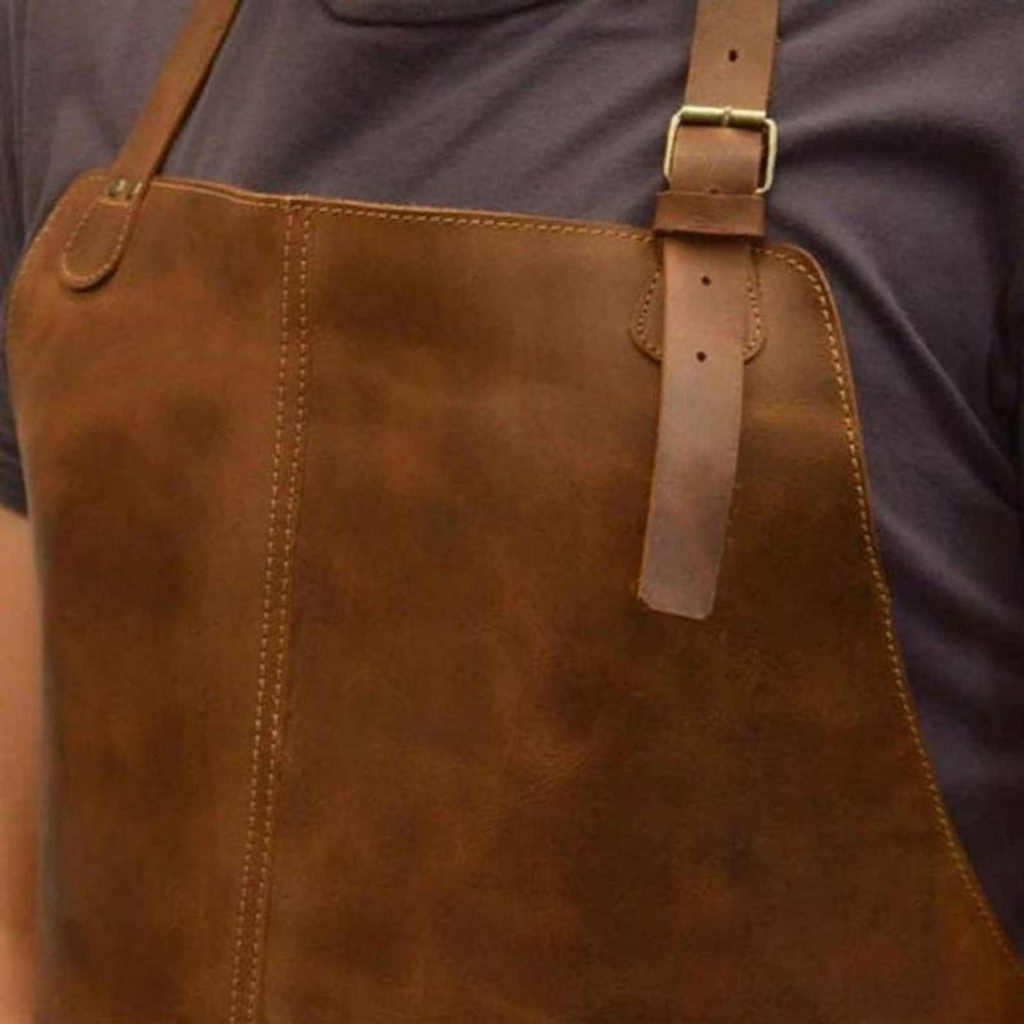 Real Leather Apron With Pockets for Hobbyists, Chefs, Butchers & Woodworkers