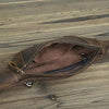 Men leather waist chest crossbody fanny bag