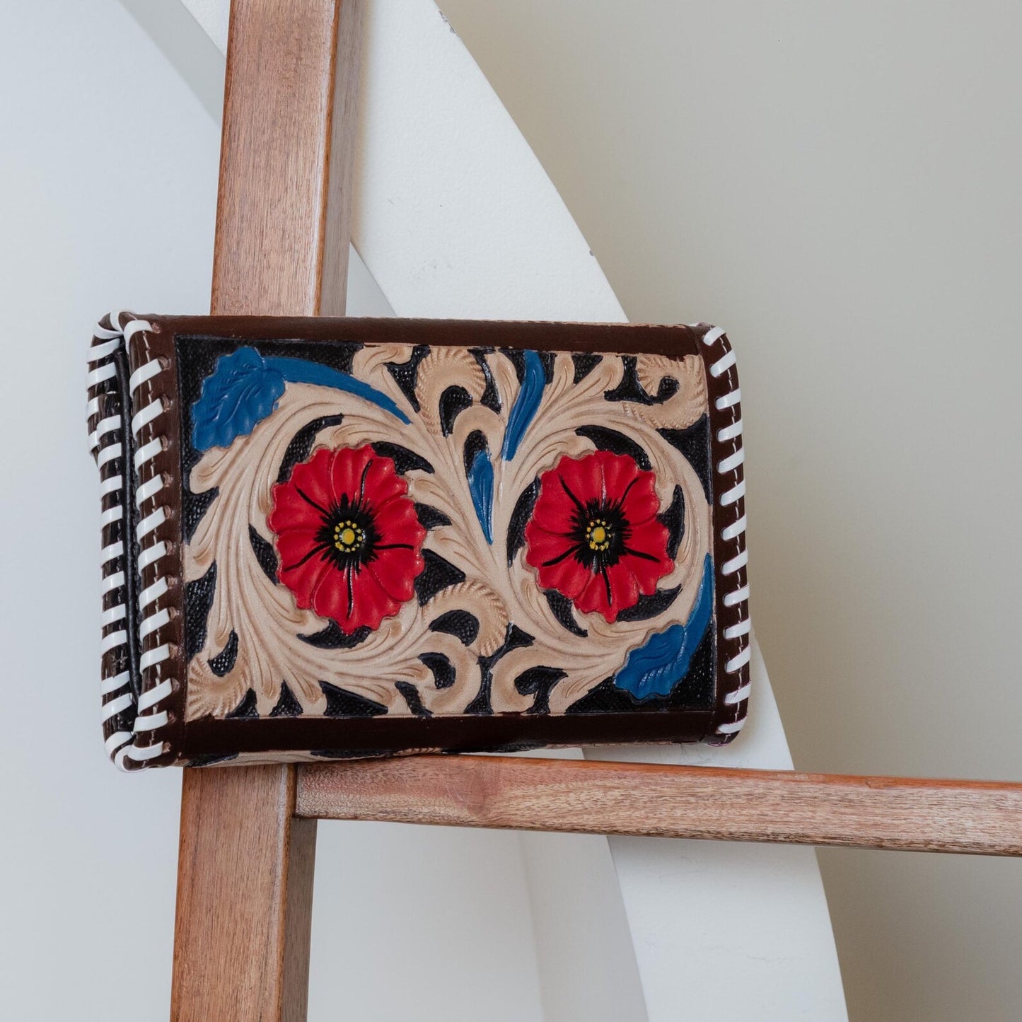 Embossed Leather Tooled Leather Women's Wallet