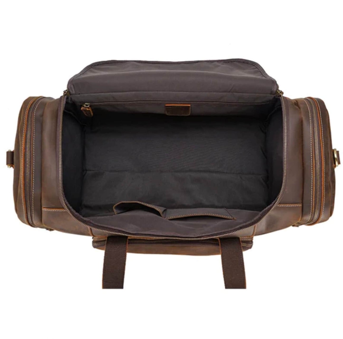 Real Genuine Leather Overnight Duffle Bag