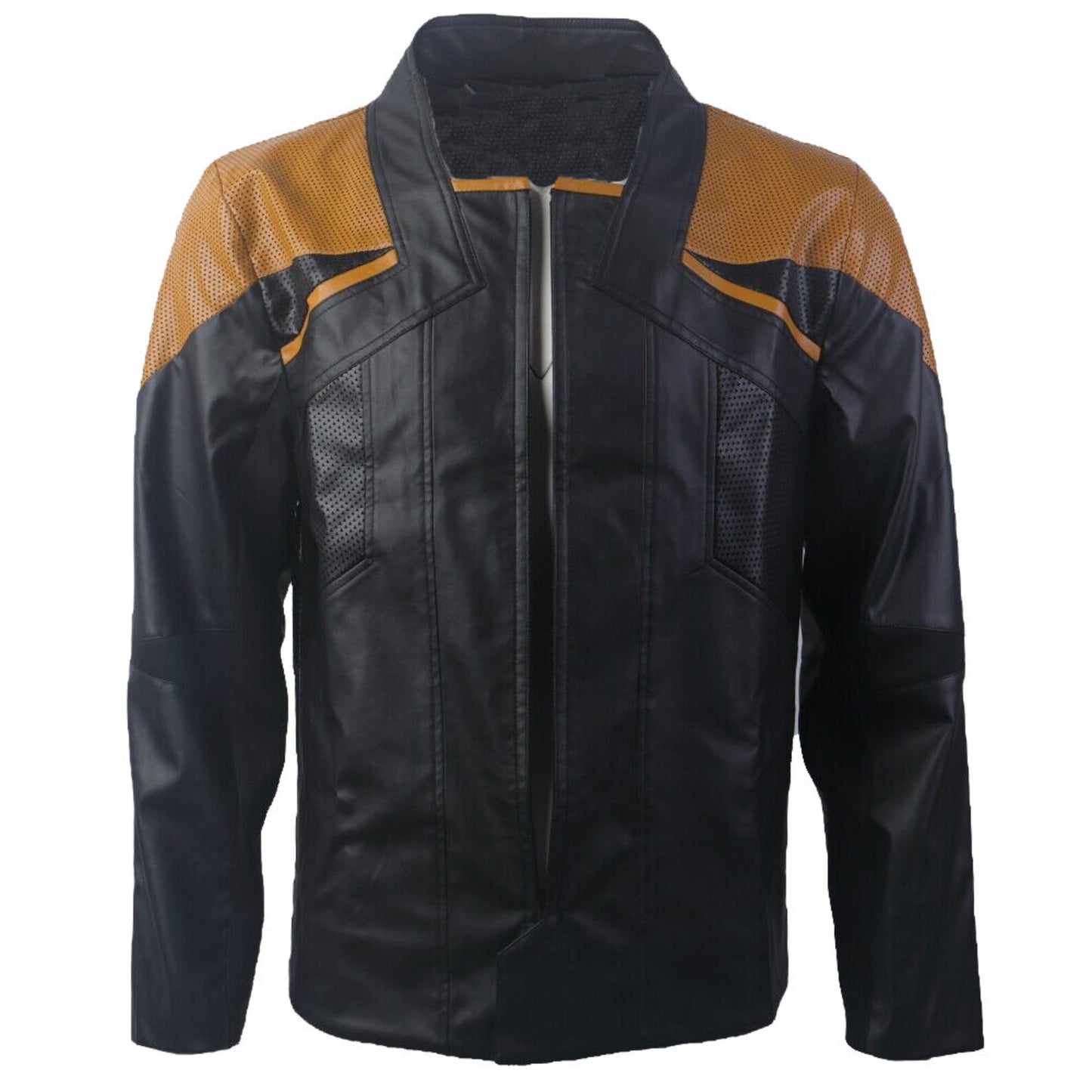 Perforated Genuine Leather Jacket