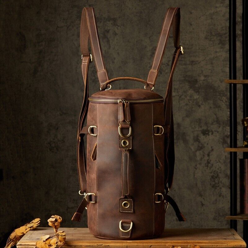 Versatile Cowhide Leather Travel Bag