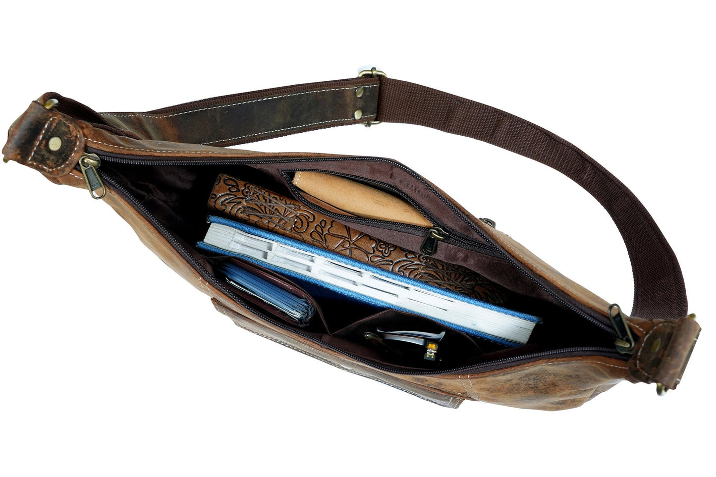 Real Genuine Leather Moon Bag