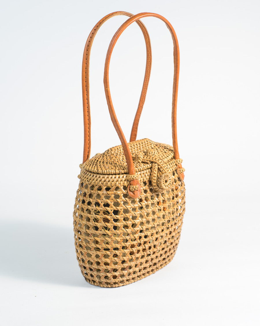 Bali Rattan Round handbag