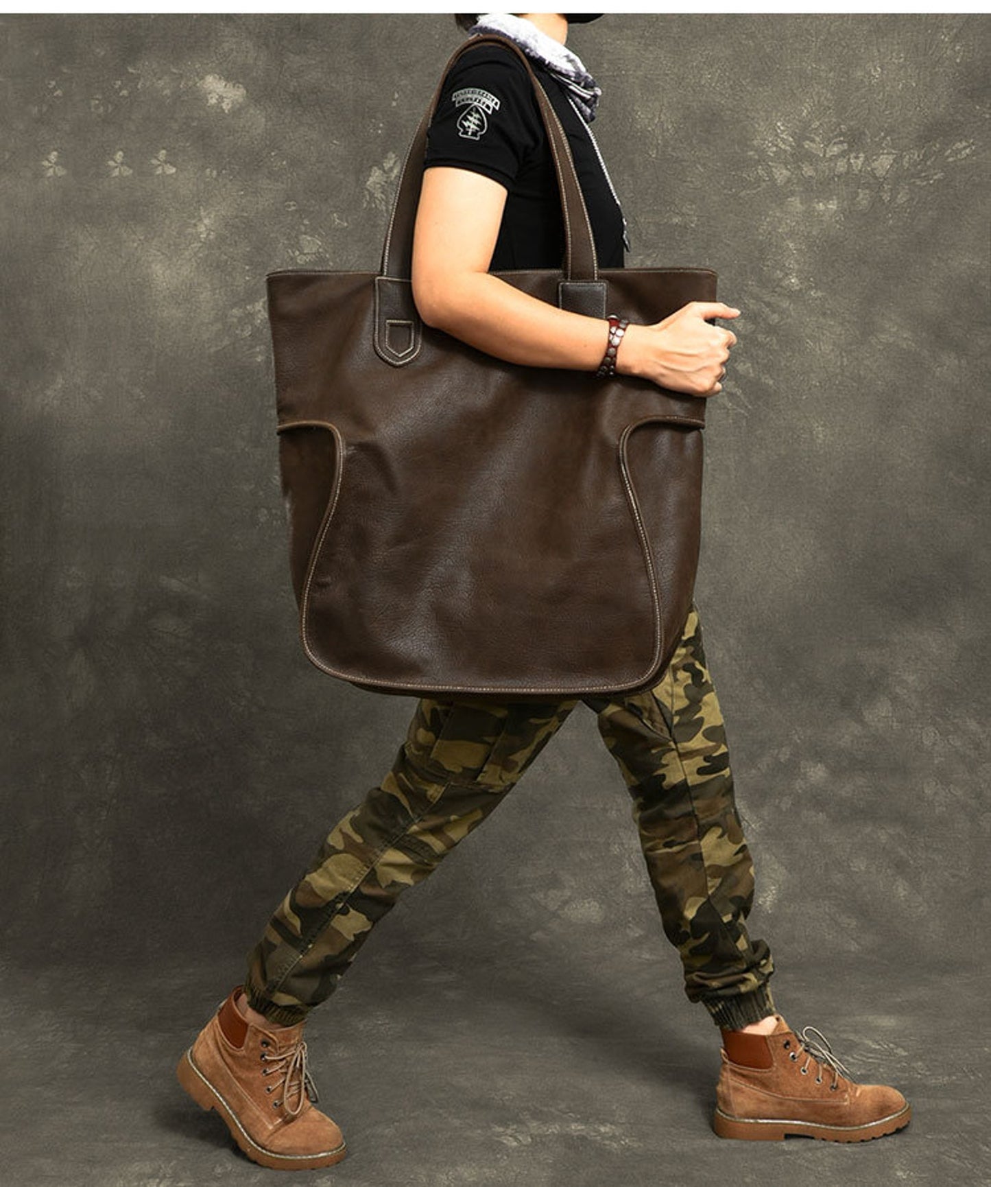 Extra Large Leather Tote Work and Travel Bag