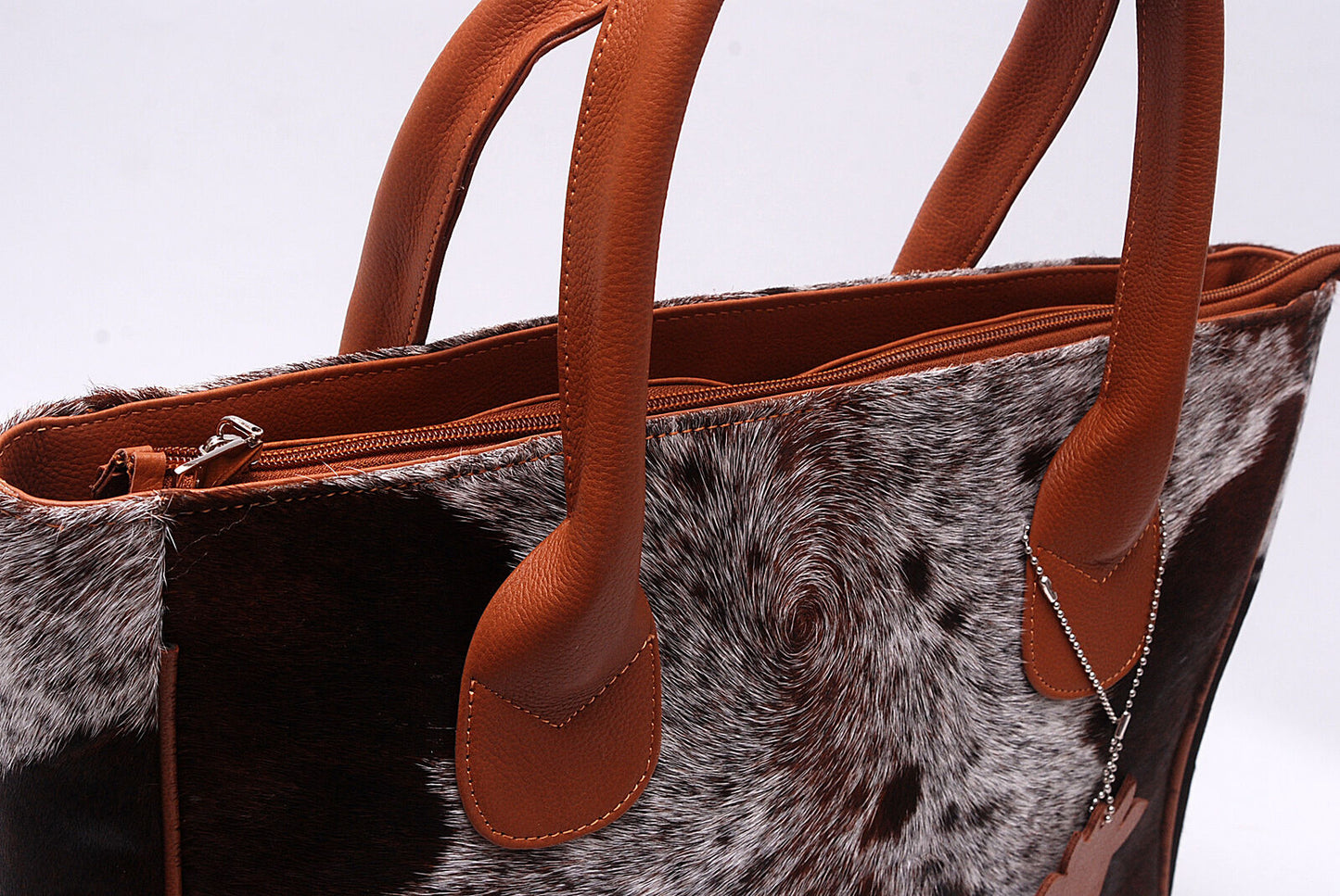 Speckled Leather Cowhide Tote Bag