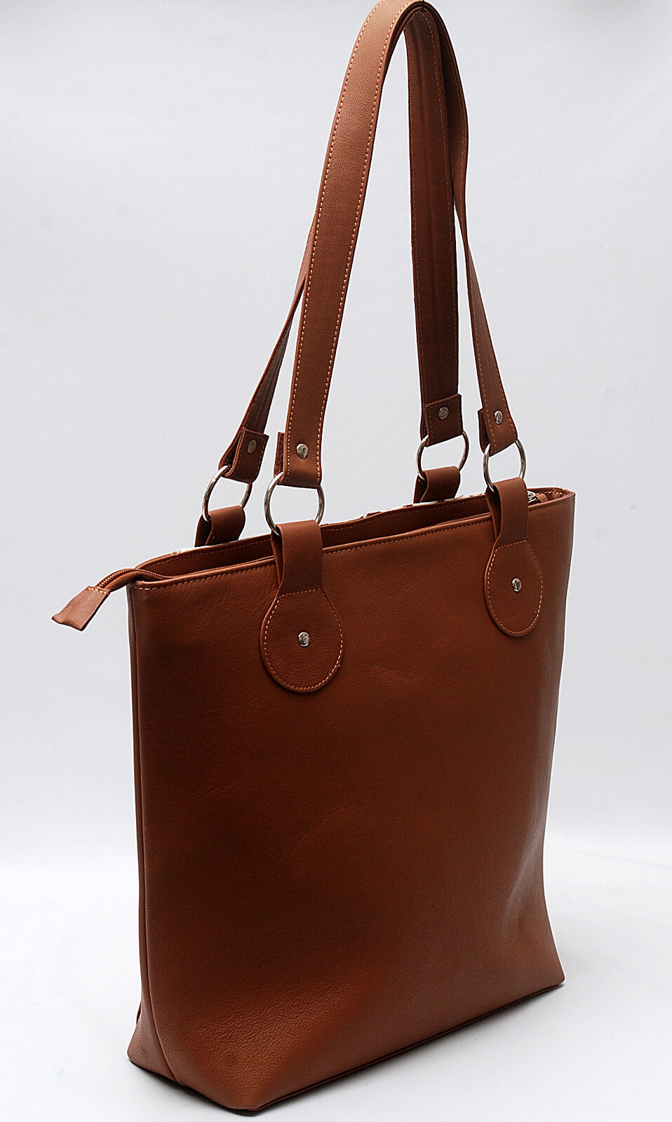 Brown White Hair On Hide Tote Purse