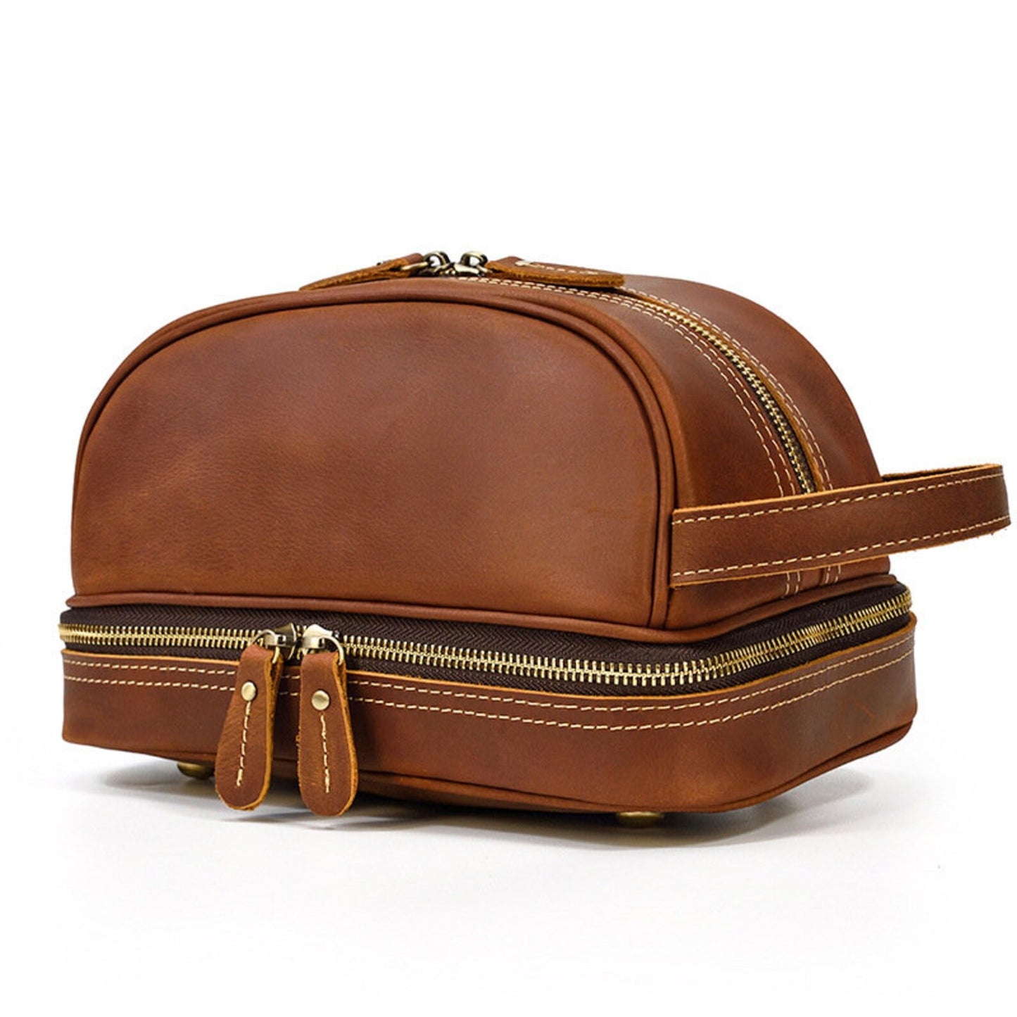 Genuine Leather Toiletry Bag Travel Case