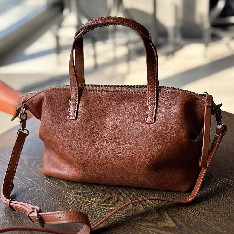 Genuine leather Dumpling messenger bag
