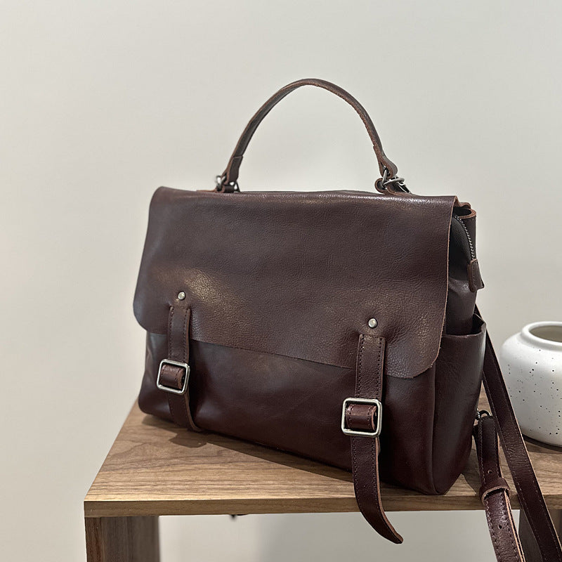Leather Backpack Women Commuter Shoulder Bag