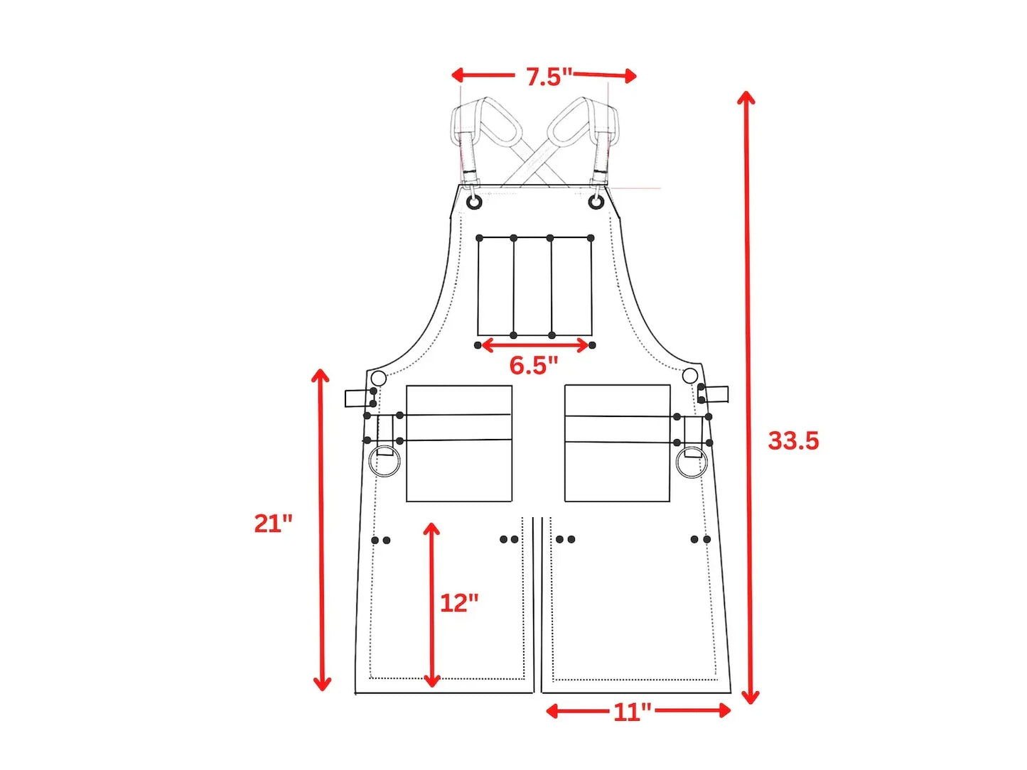 Waxed Leather Apron With Split Leg
