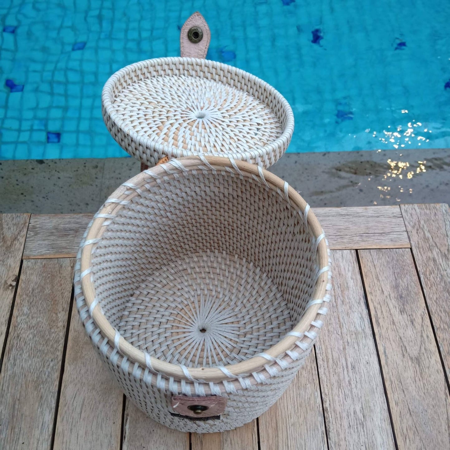 Natural Rattan Handwoven Cylinder Bag