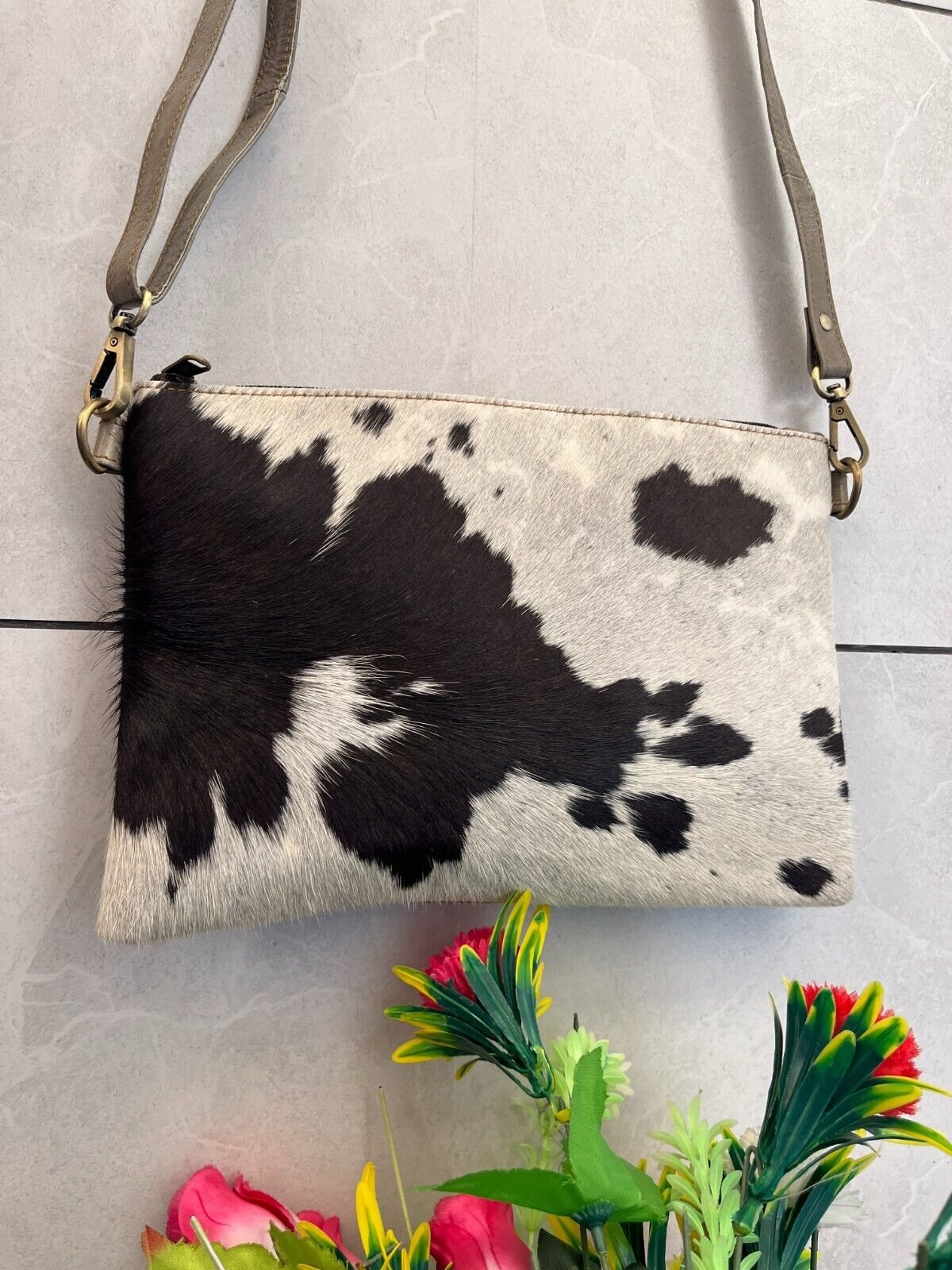 Real Genuine Cowhide Crossbody Bag
