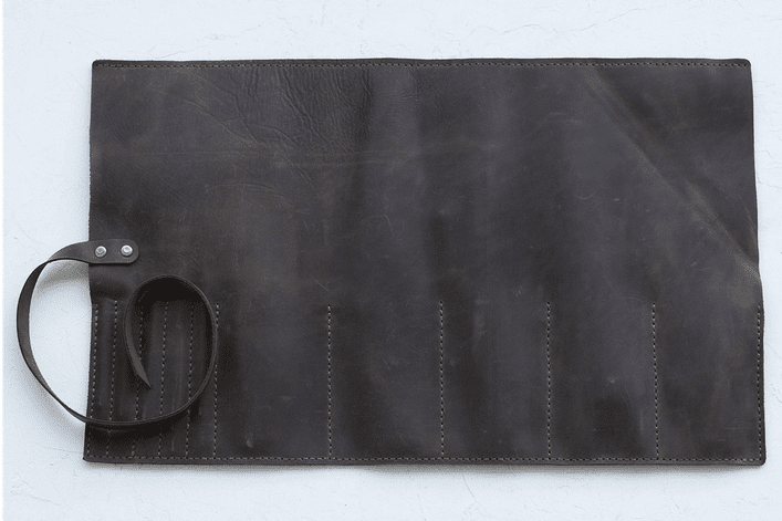 Genuine Leather Pencil Pen Bag Pocket Roll