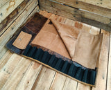 handmade leather knife roll bag storage