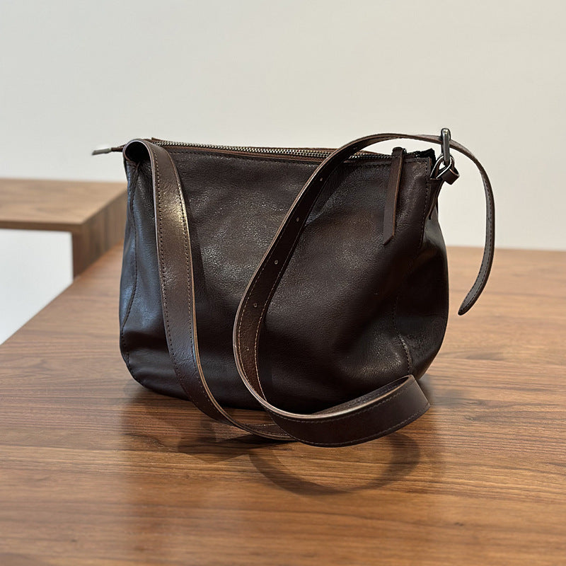 Women Genuine Leather Office Messenger Bag