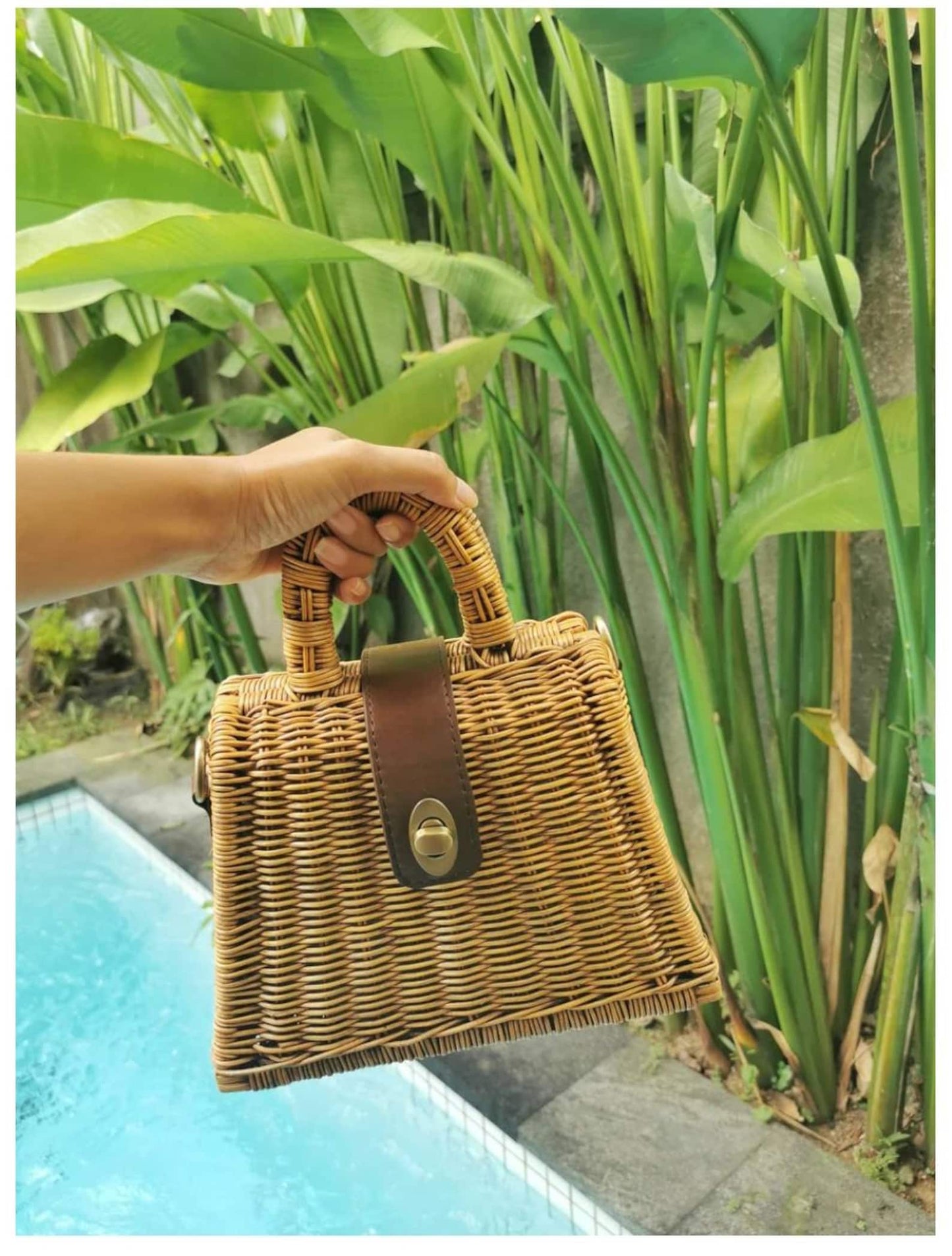 Natural Rattan Wicker Bag