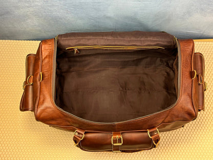 Genuine duffle bag leather mens