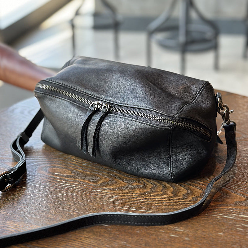 Genuine Leather Crossbody Toast Bag for Women