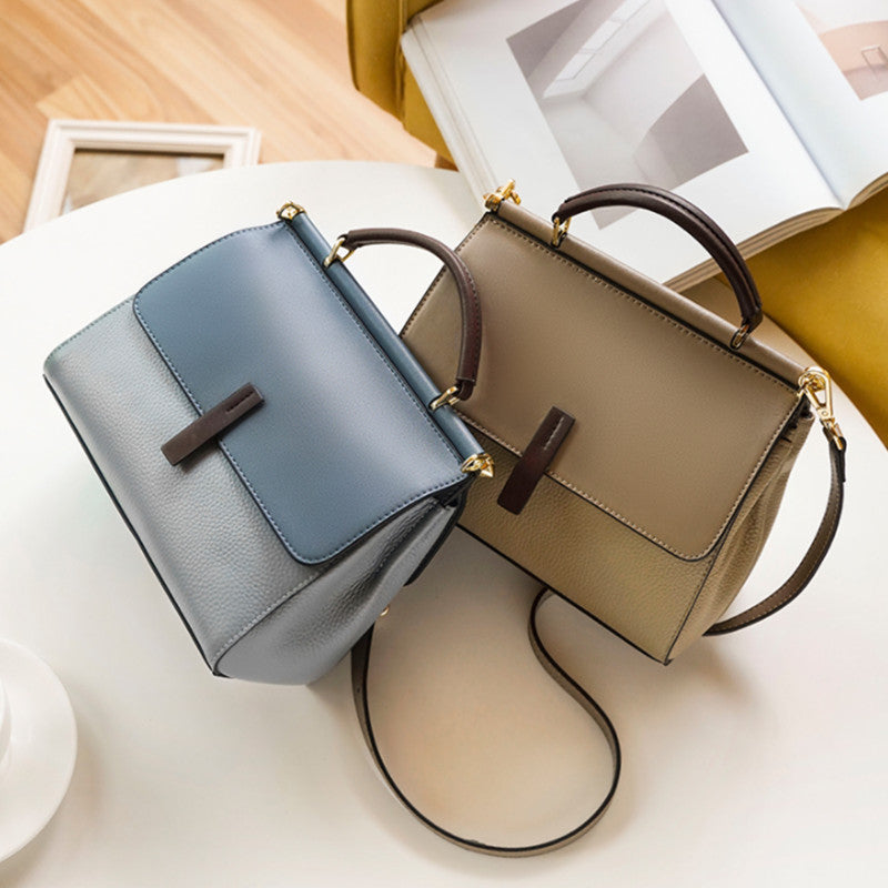 Shoulder bag women leather crossbody handbag