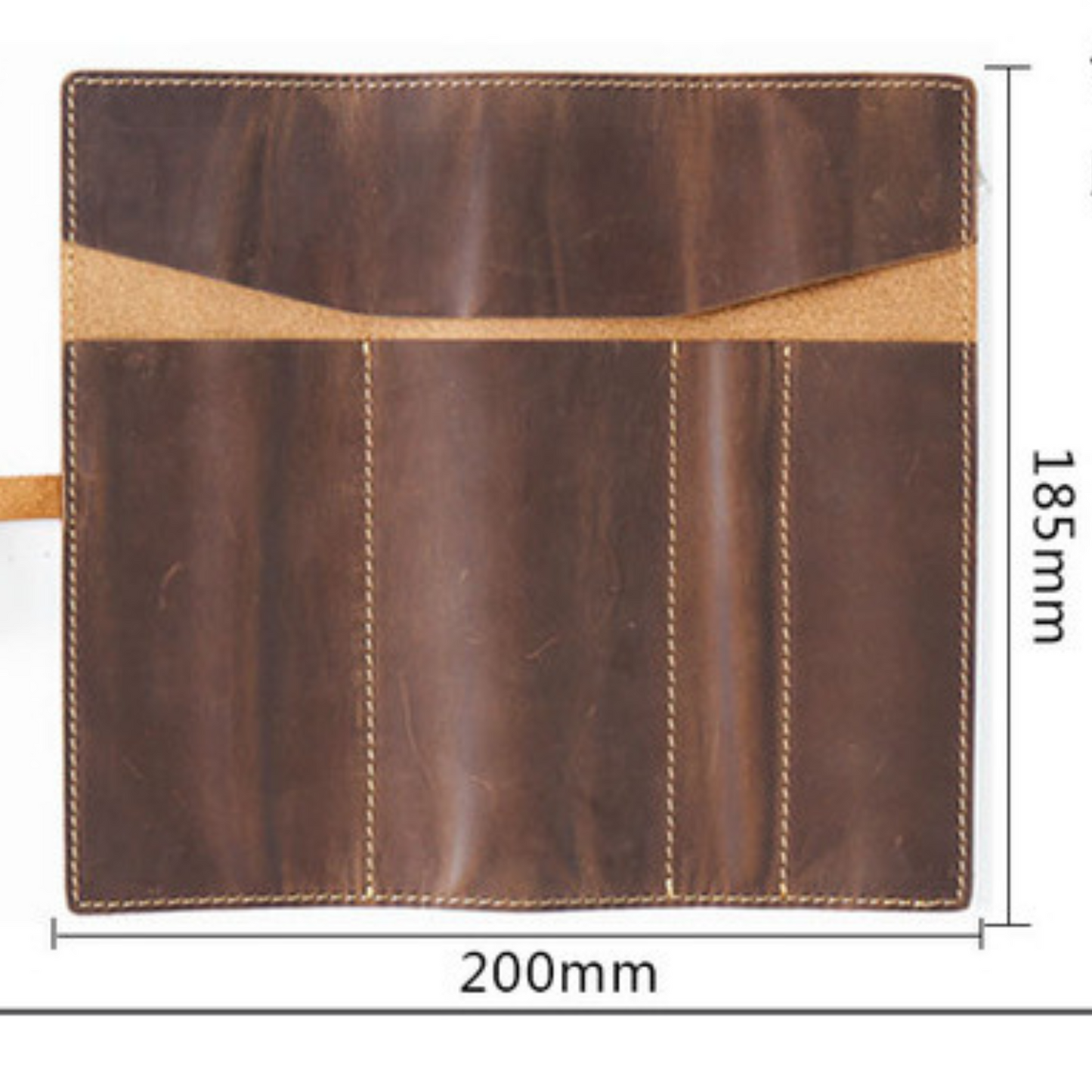 Genuine Leather Pencil Roll Pen Carrier