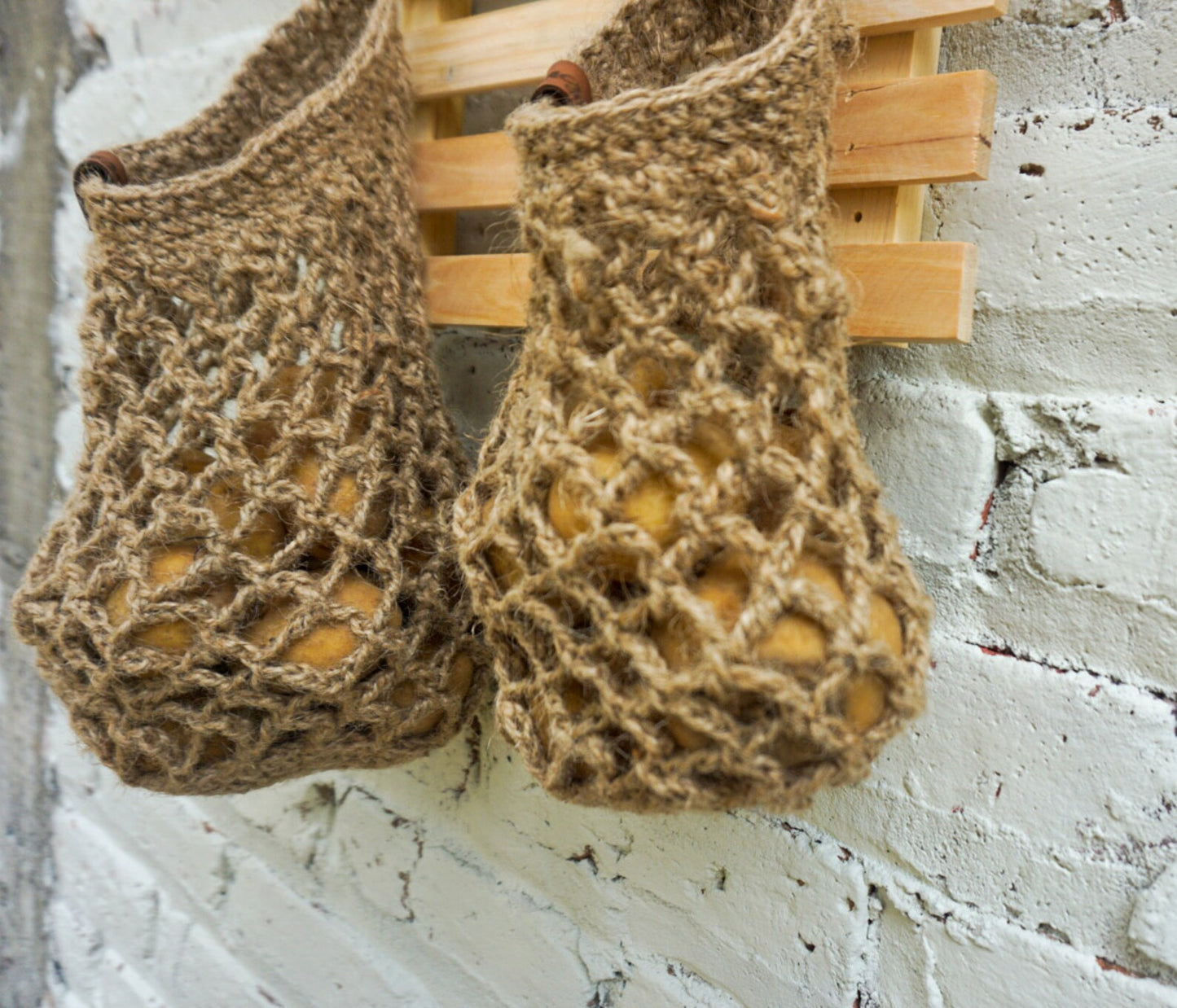 Jute fruit vegetable kitchen hanging basket