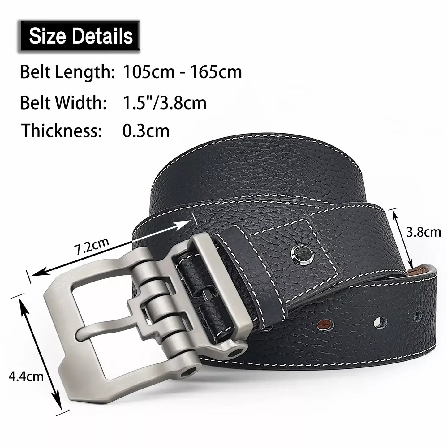 Rugged Buckle Men Leather Belt For Men