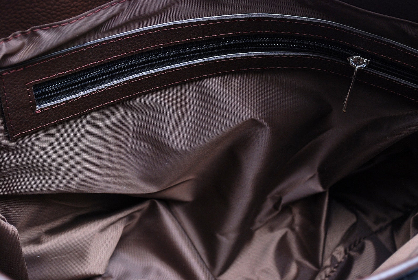Dark Grey Brown Cowhide Purse