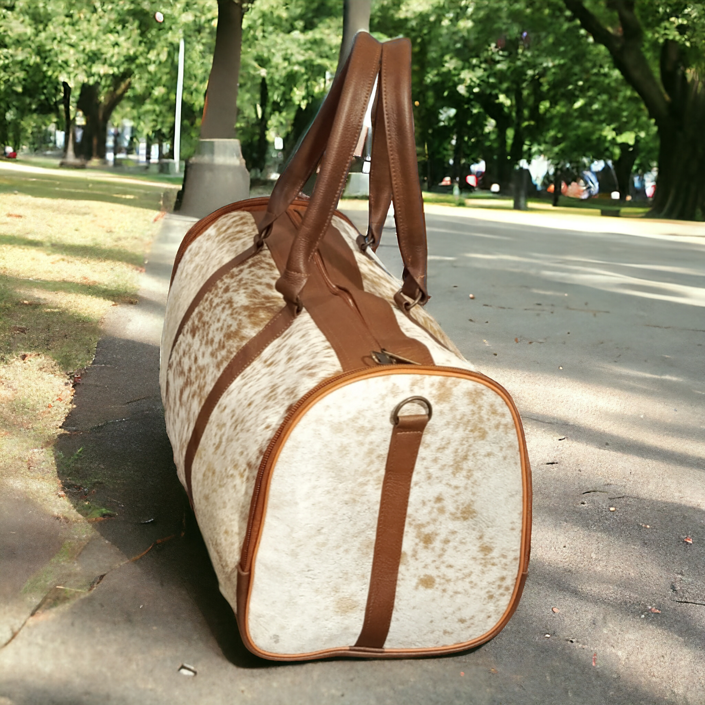 Cowhide Hair-On Duffle Bag Weekender