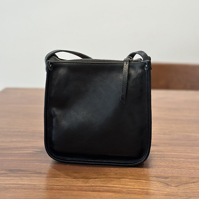 Genuine Leather Crossbody Messenger Bag for Women